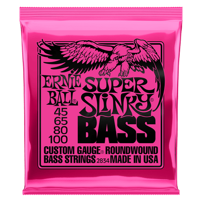 SUPER SLINKY NICKEL WOUND ELECTRIC BASS STRINGS 45-100