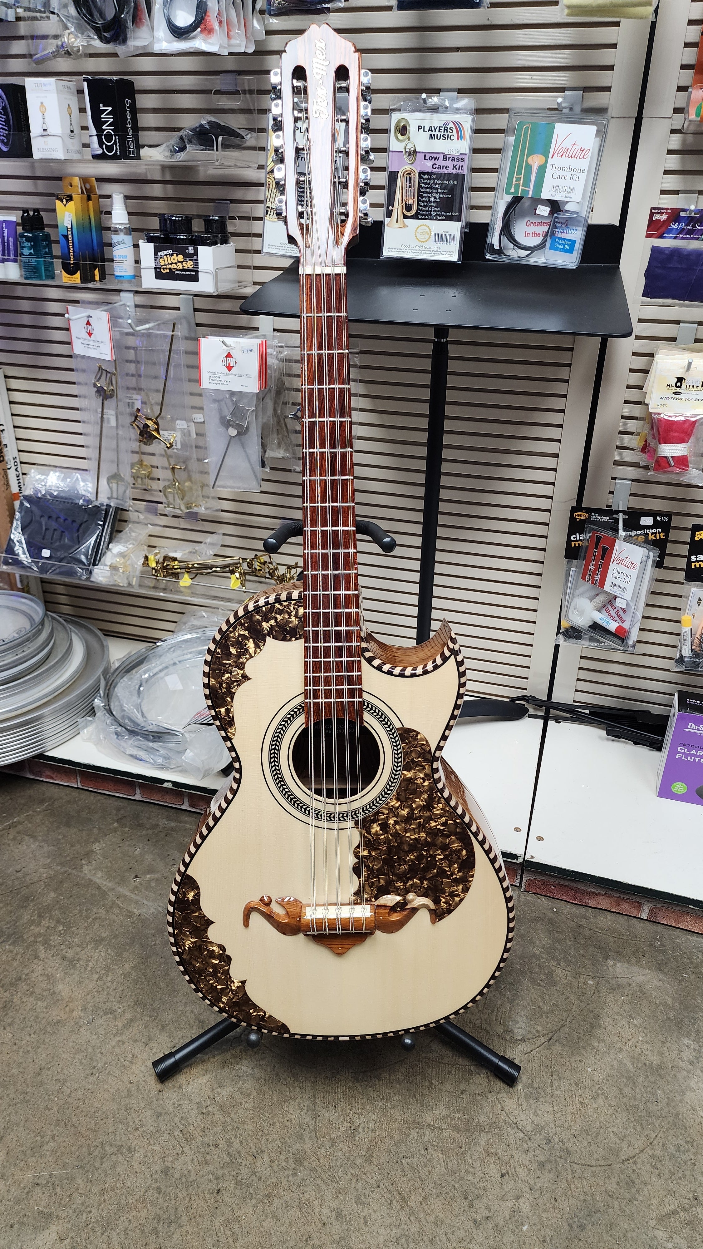 Tex Mex Bajo Quinto Palo Escrito back sides Sitka Spruce Top F The Star Music Shop