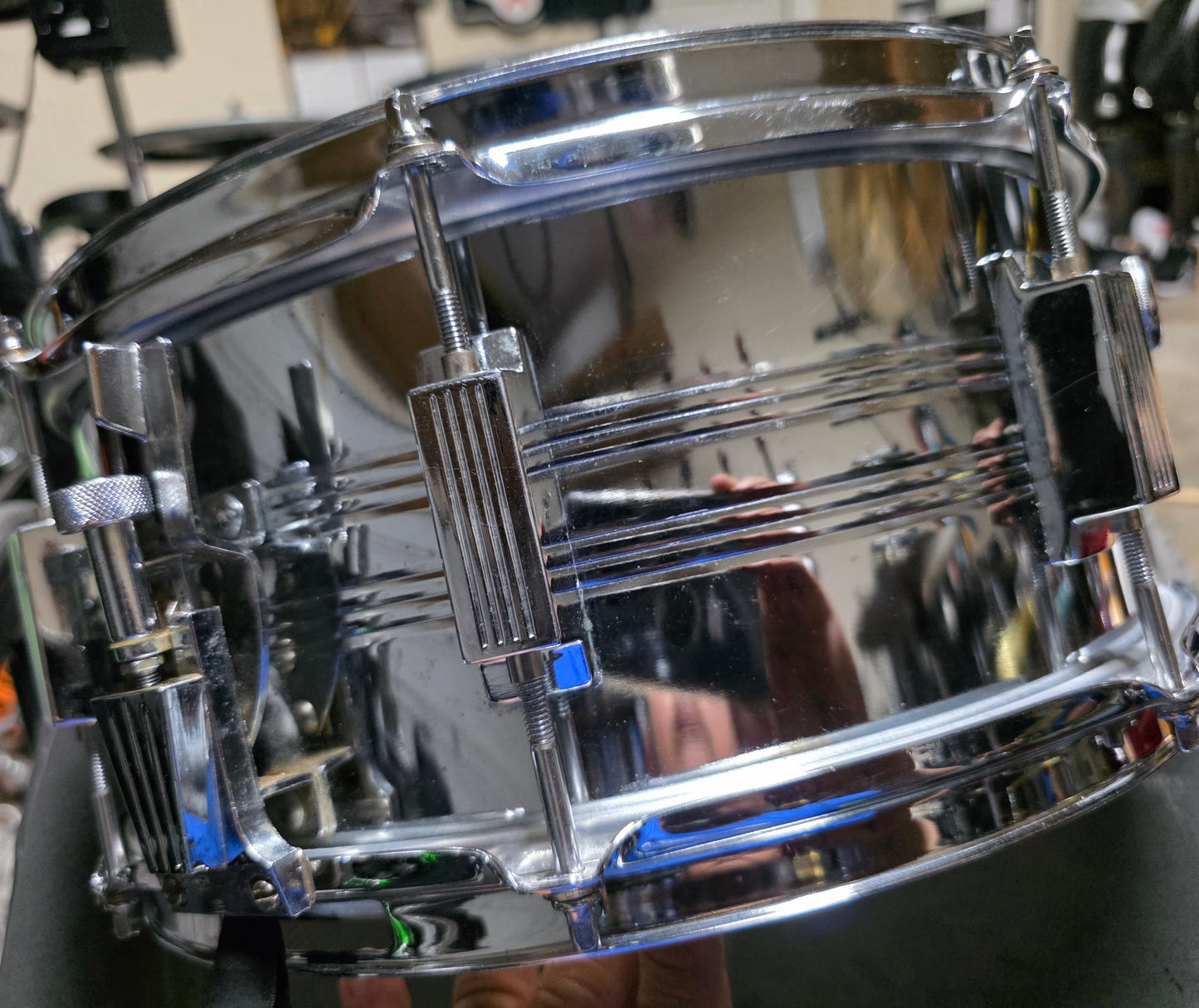 Tama 14x6.5 Rockstar Steel Snare Drum w/ internal muffler - Japan MIJ