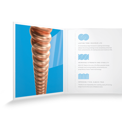 D'Addario 12-53 Light Coated, Phosphor Bronza Acoustic Guitar Strings (XSAPB1253)