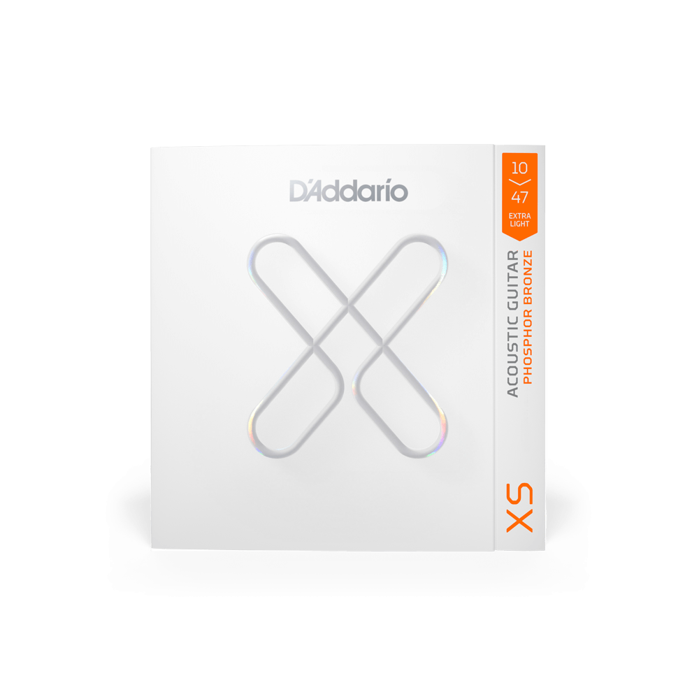 D'Addario 10-47 Extra Light, XS Phosphor Bronze Coated Electric Guitar Strings (XSAPB1046)