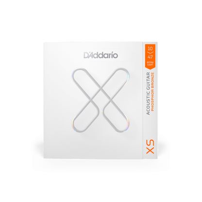 D'Addario 10-47 Extra Light, XS Phosphor Bronze Coated Electric Guitar Strings (XSAPB1046)