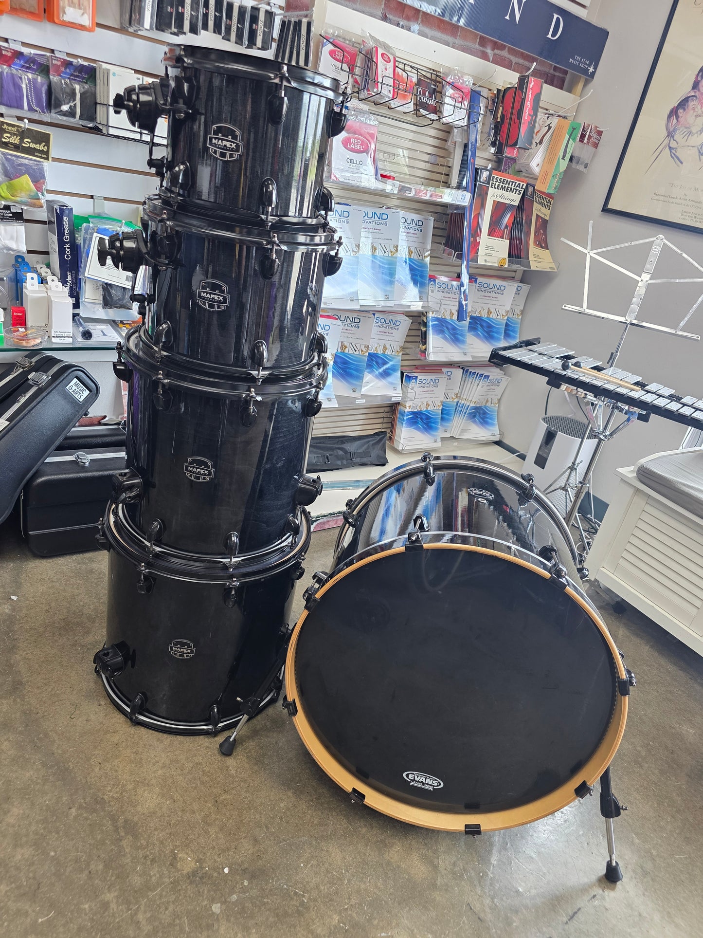 Mapex Armory 5-piece Drum Set - Transparent Black (shell pack only)