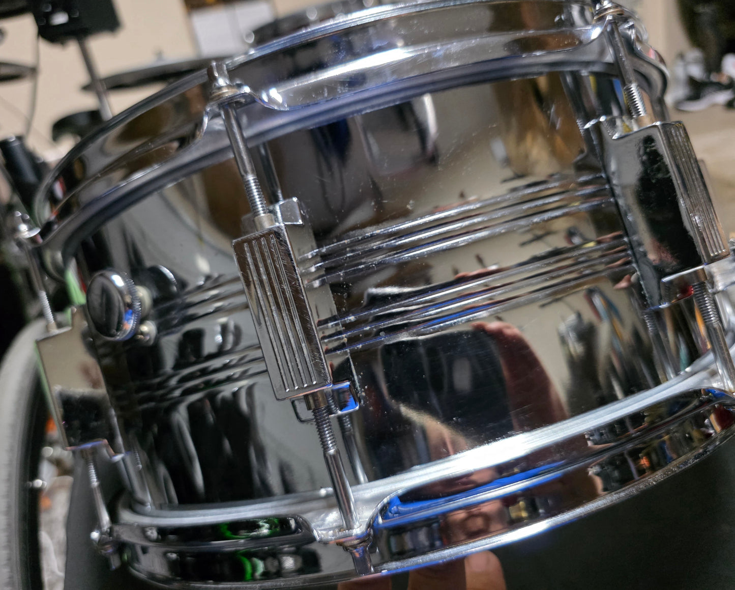 Tama 14x6.5 Rockstar Steel Snare Drum w/ internal muffler - Japan MIJ