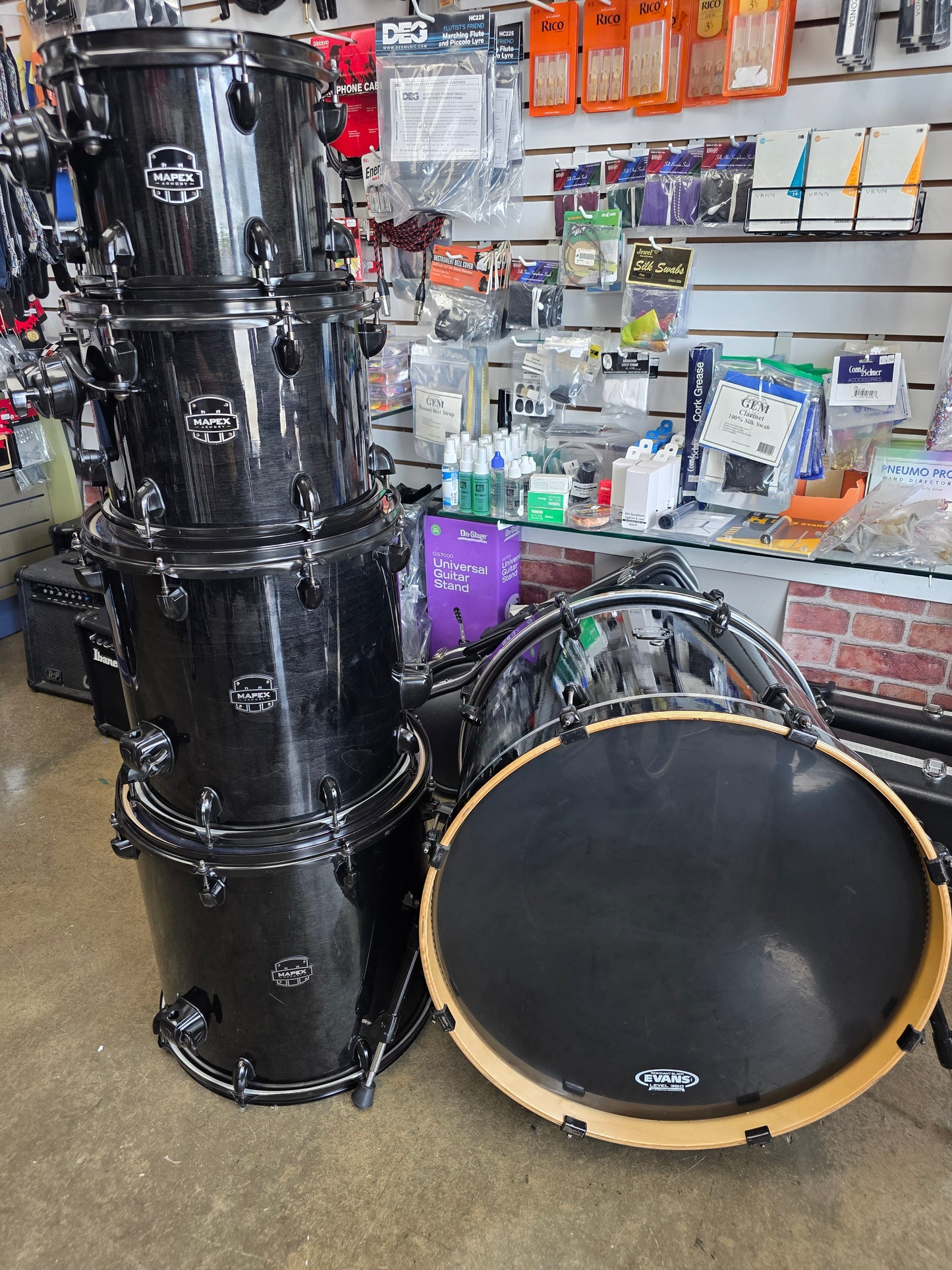 Mapex Armory 5-piece Drum Set - Transparent Black (shell pack only)
