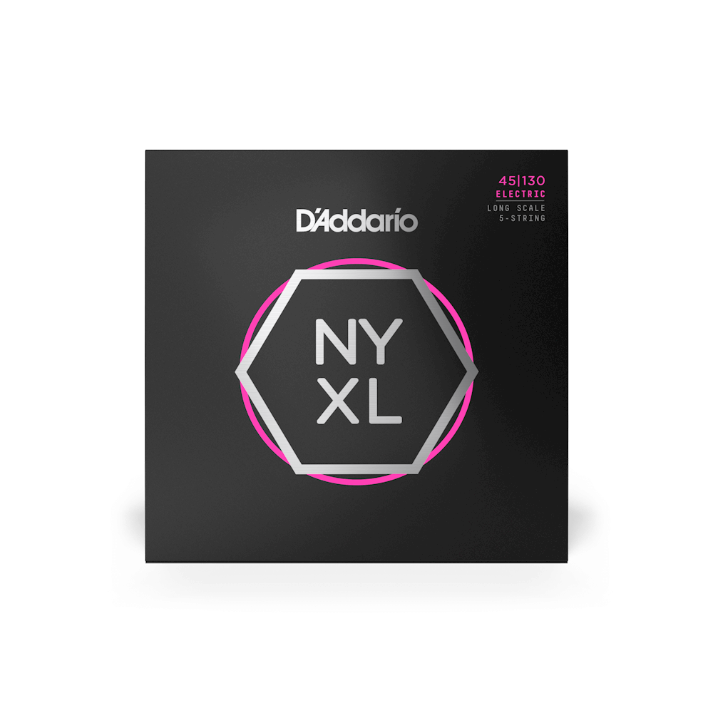 D'Addario 45-130 Regular Light, Long Scale, NYXL 5-String Bass Strings (NYXL45130)