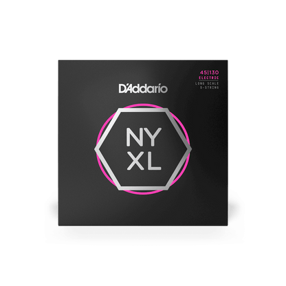 D'Addario 45-130 Regular Light, Long Scale, NYXL 5-String Bass Strings (NYXL45130)