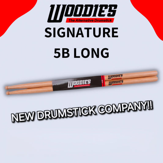 WOODIES Signature 5B Long (short taper, round wooden tip)