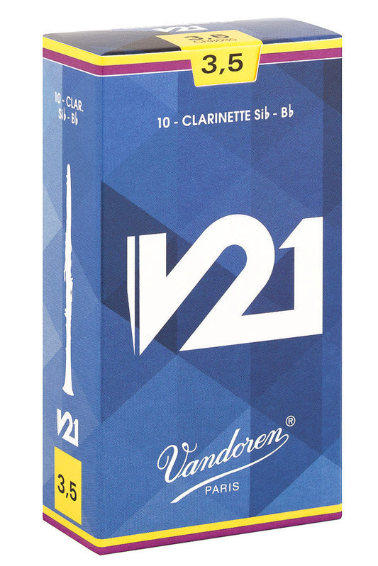 Vandoren V21 Bb Clarinet Reeds Strength 3.5 Box of 10