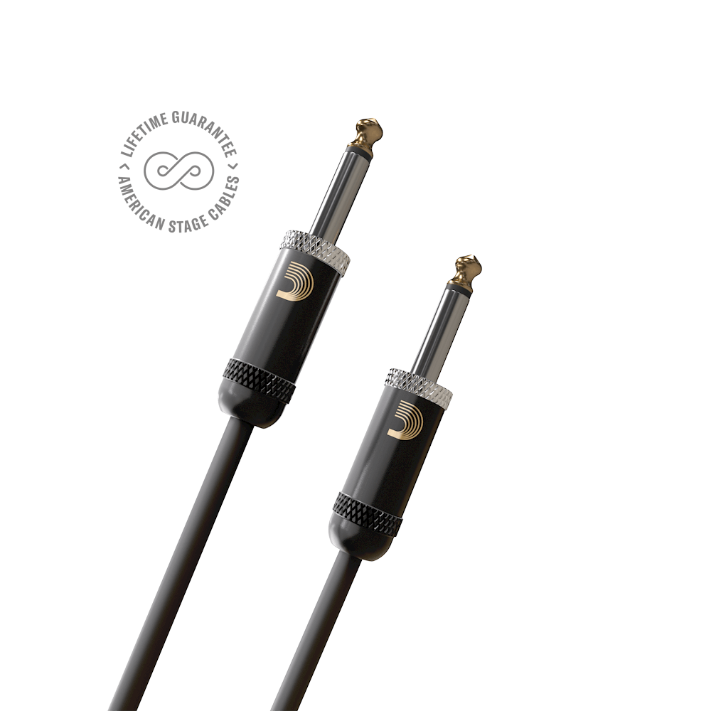 D'Addario American Stage Instrument Cable, Straight to Straight, 15ft