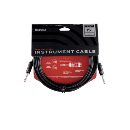 D'Addario American Stage Instrument Cable, Straight to Straight, 15ft