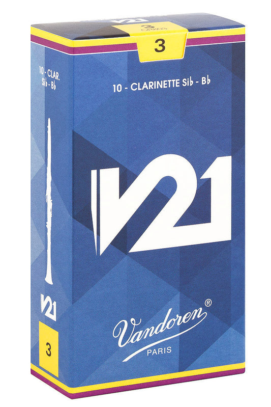 Vandoren V21 Bb Clarinet Reeds Strength 3.0 Box of 10