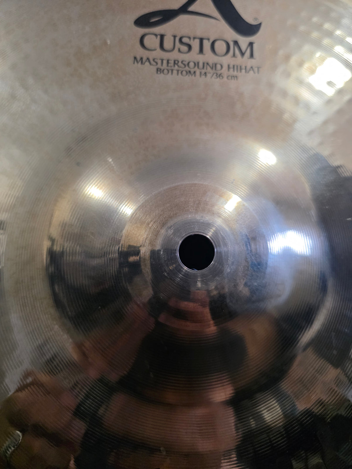 USED - Zildjian 14 inch A Custom Mastersound Hi-hat Brilliant Cymbal - Pair