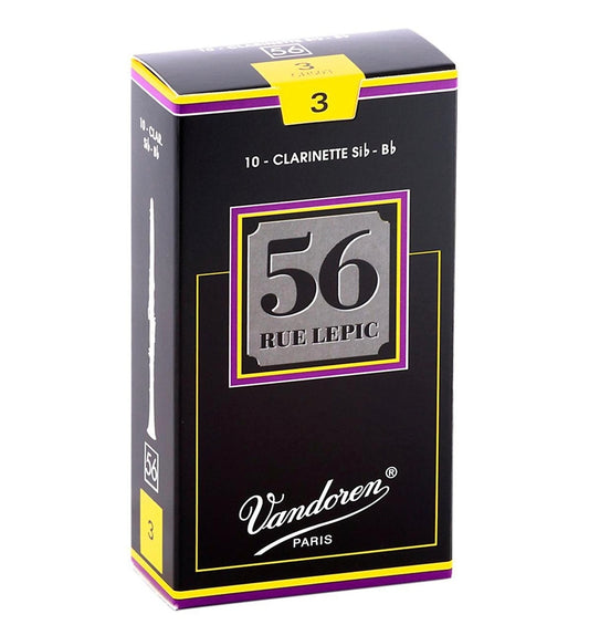 Vandoren 56 Rue Lepic Bb Clarinet Reeds Strength 3 Box of 10