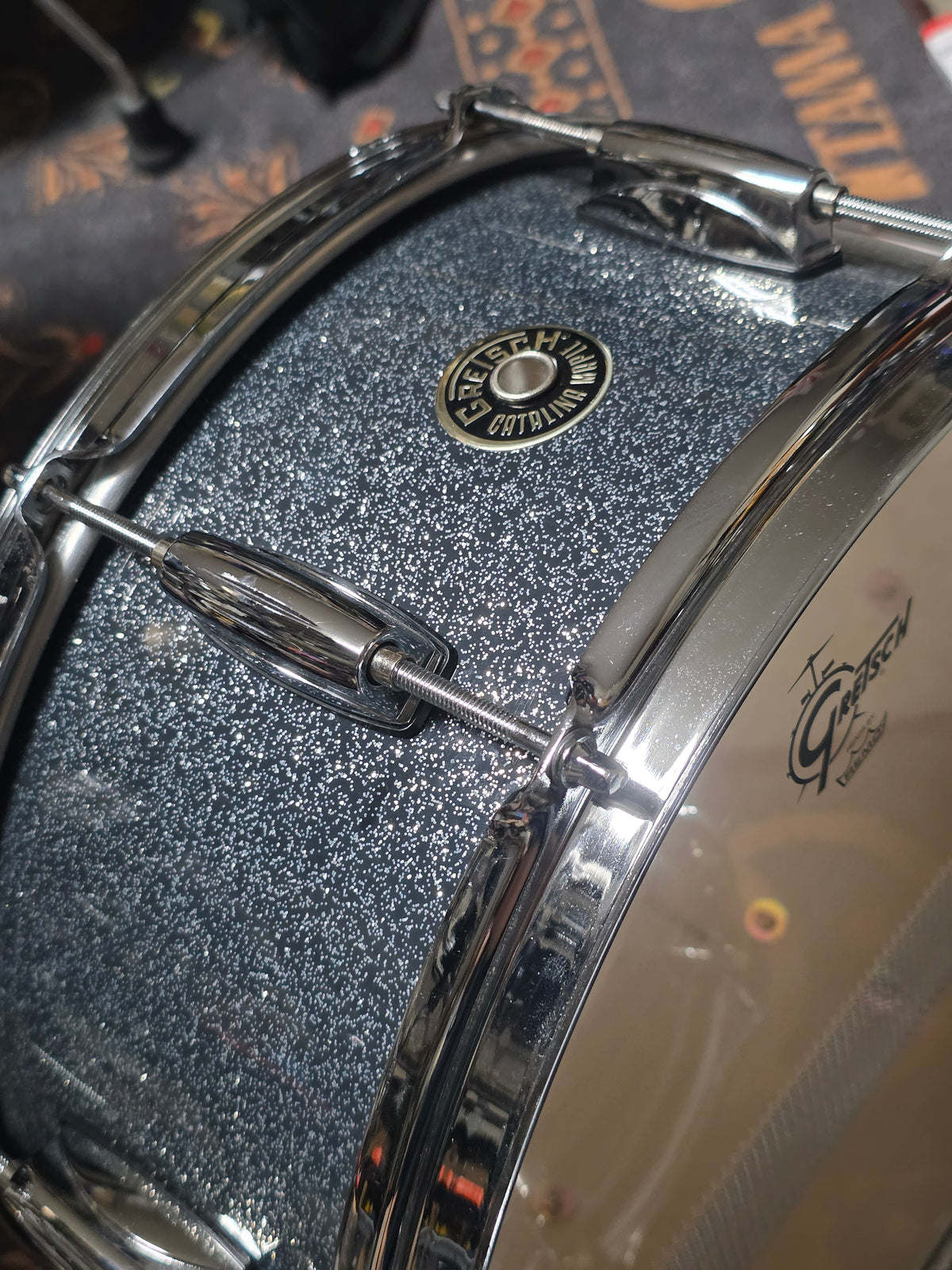 Gretsch 14x6.5  Catalina Maple Snare Drum - Black Stardust Silver Sparkle