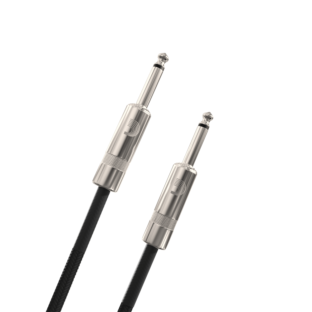 D'Addario Braided Instrument Cable 20 ft. Black, 20ft.