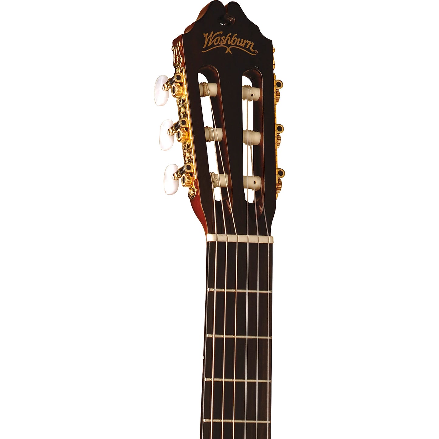 Guitarra acústica clásica Washburn C64SCE con cutaway. Acabado natural