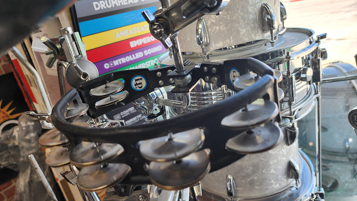 LP® Latin Percussion Cyclops Mountable Tambourine - Black with Steel Jingles