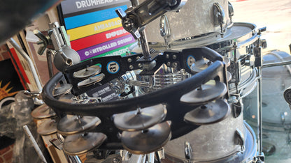 LP® Latin Percussion Cyclops Mountable Tambourine - Black with Steel Jingles