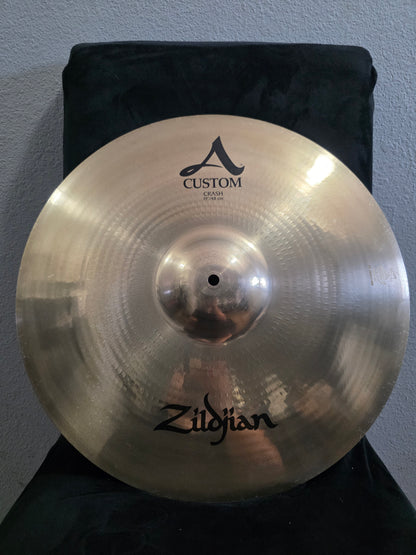 USED - Zildjian A Custom Brilliant Crash Cymbal 19in - GREAT DEAL!