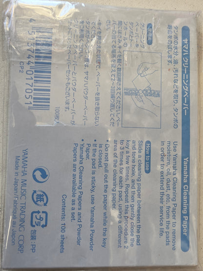 Yamaha YAC 1113P Woodwind Pad Cleaning Paper - 100 Pack