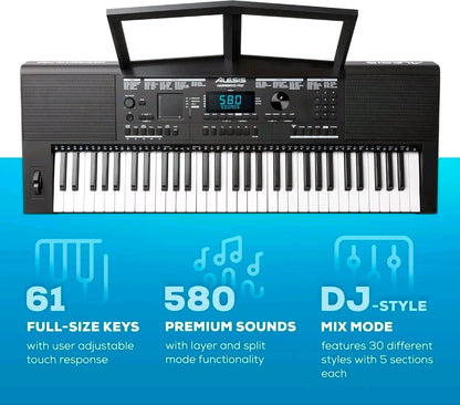 ALESIS HARMONY 61 PRO Keyboard w/ Stand & Bench Combo