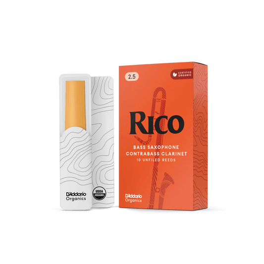 Rico by D'Addario Contrabass Clarinet / Bass Saxophone Reeds, Strength 2.5, 10-pack