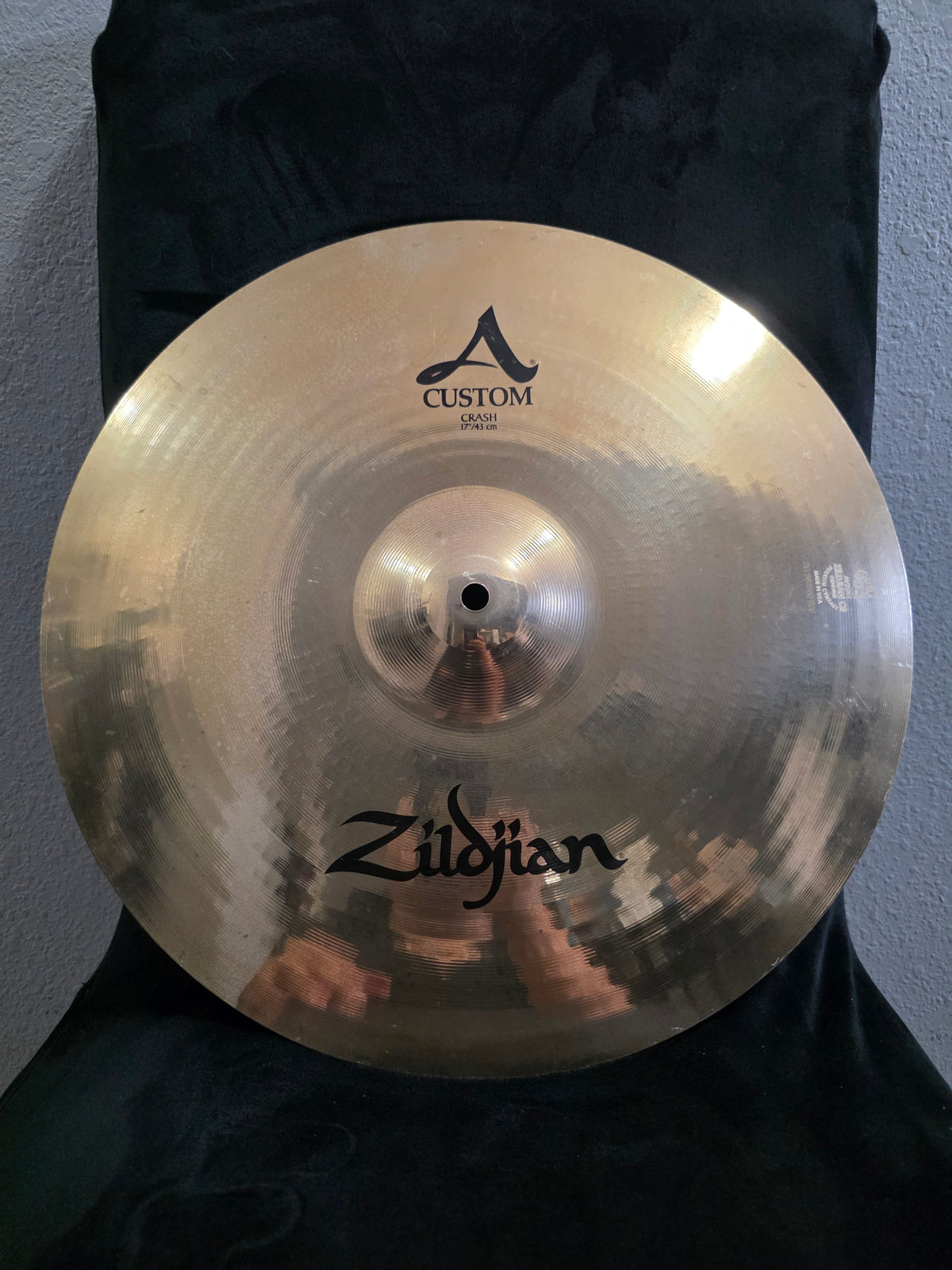 USED - Zildjian A Custom Brilliant Crash Cymbal 17in - GREAT DEAL!