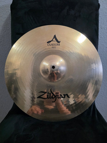 USED - Zildjian A Custom Brilliant Crash Cymbal 17in - GREAT DEAL!