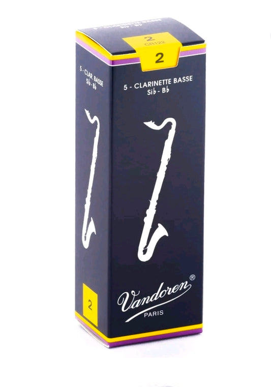 Vandoren Traditional Bass Clarinet Reeds Strength 4; Box of 5