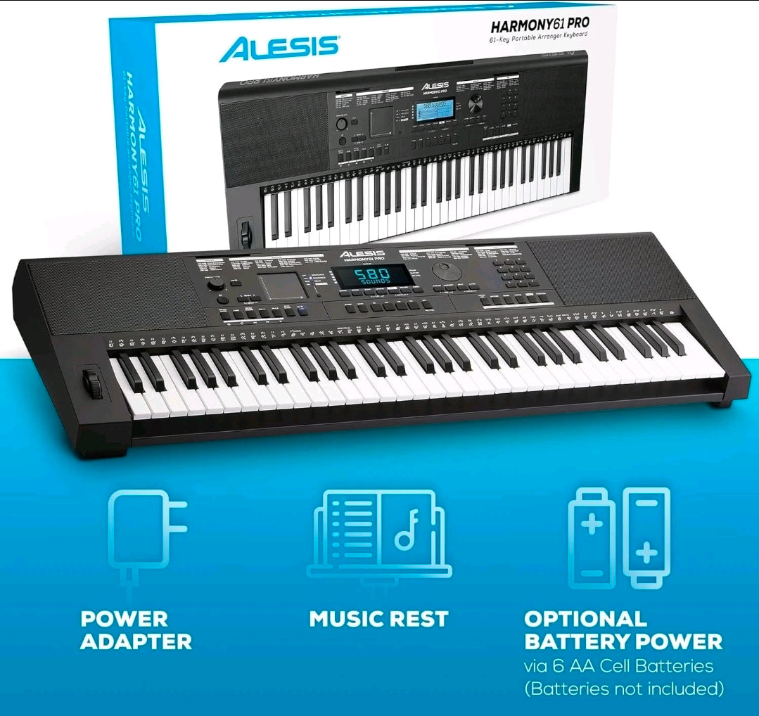 ALESIS HARMONY 61 PRO Keyboard w/ Stand & Bench Combo