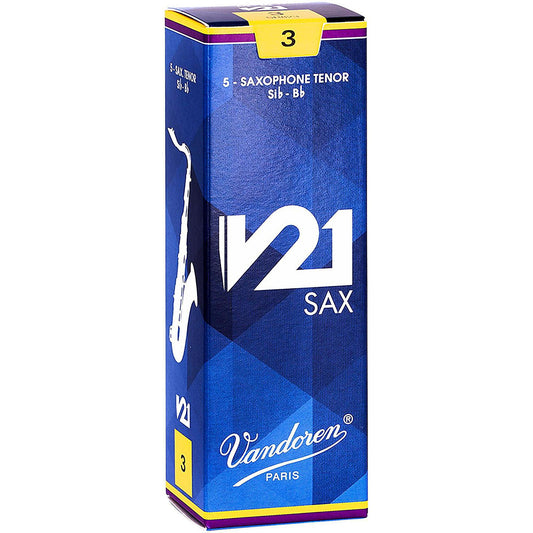 Vandoren V21 Tenor Saxophone Reeds Strength 3.0, Box of 10