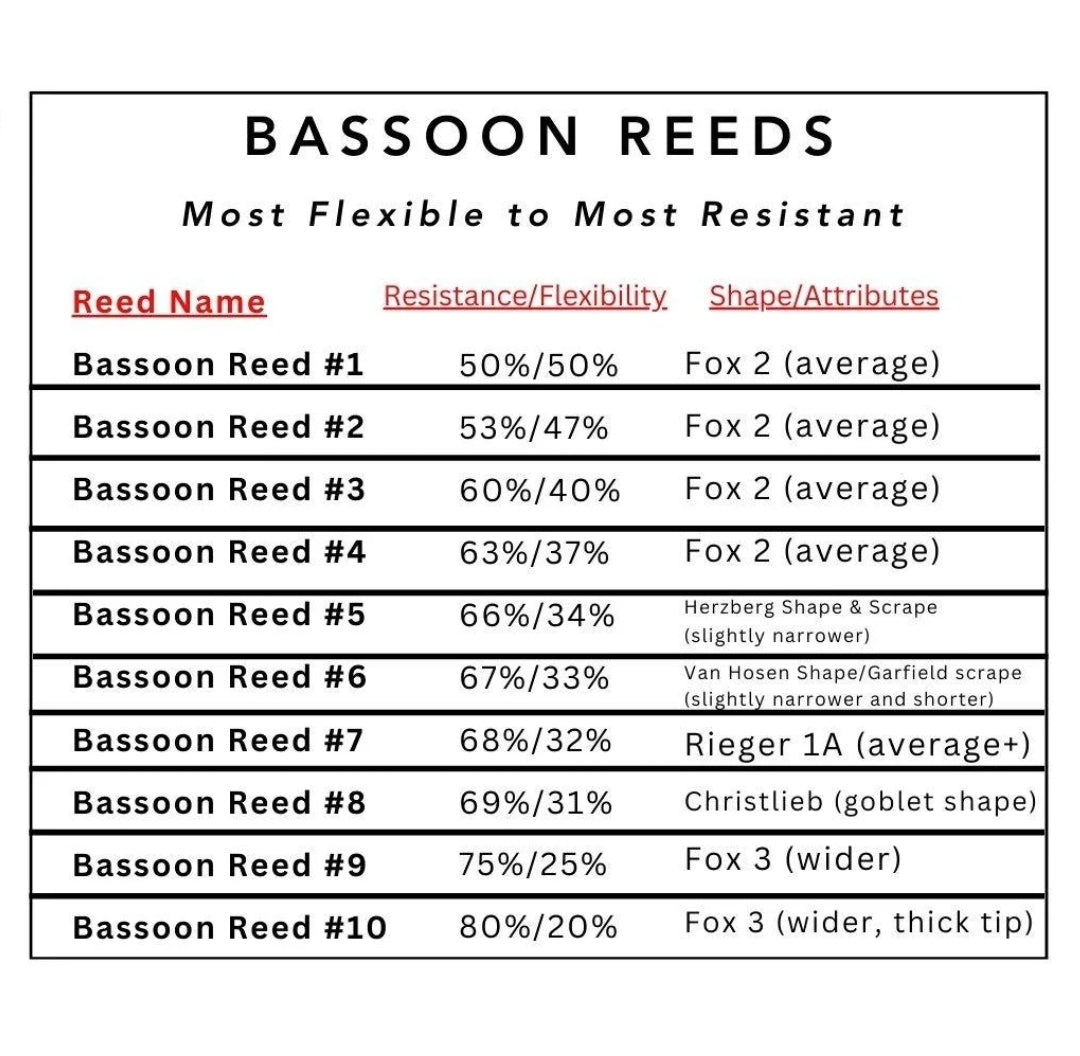 Bocal Majority, Intermediate Bassoon Reed - #3