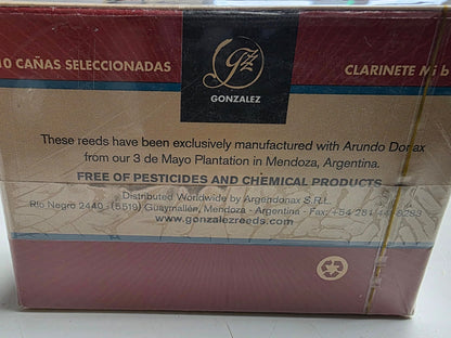 Gonzalez Piccolo Eb
Clarinet Reeds Strength 4.25,box of 10