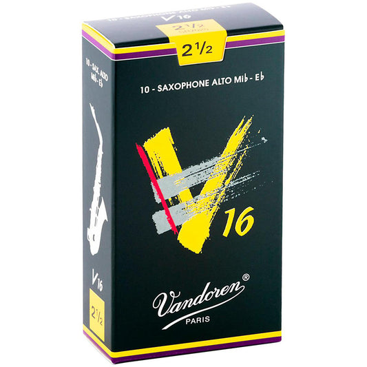 Vandoren V16 Alto Saxophone Reeds Strength 2.5, Box of 10