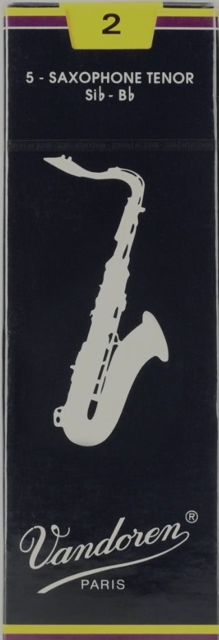 Vandoren Traditional Tenor Saxophone Reeds Strength 2, Box of 5