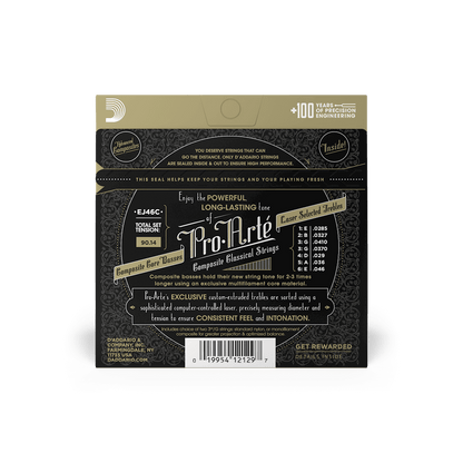 D'Addario Pro-Arté, Hard Tension, Nylon Student Classical Guitar Strings (EJ46C)