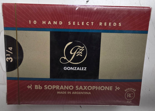 Gonzalez  Soprano Saxophone
Reeds Strength 3.25,box of 10