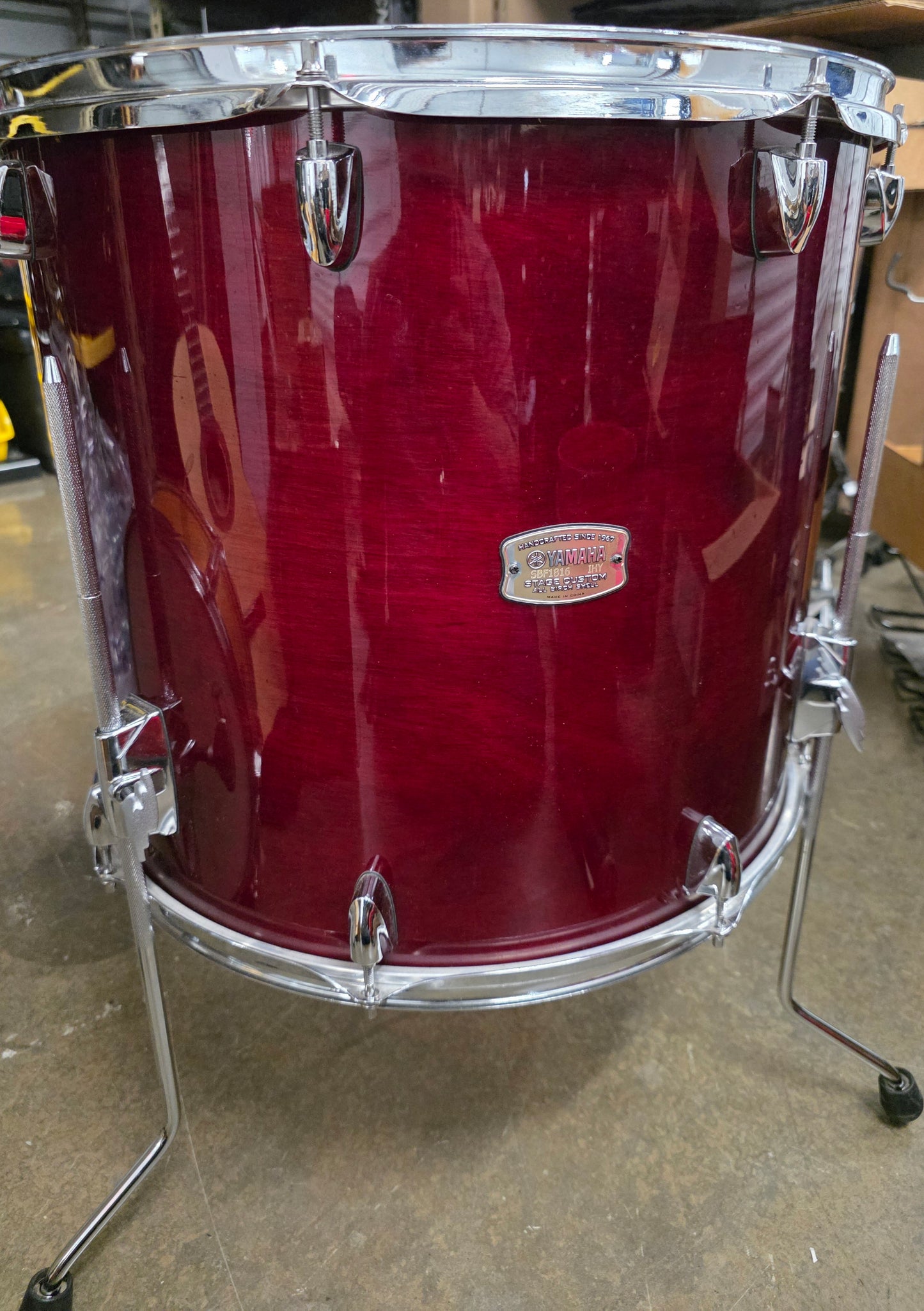Yamaha Stage Custom Birch Floor Tom 18x16 Cranberry Red