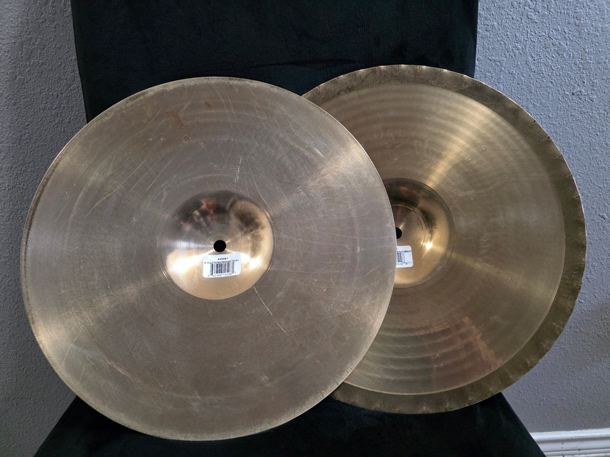 USED - Zildjian 14 inch A Custom Mastersound Hi-hat Brilliant Cymbal - Pair