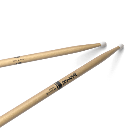 PROMARK Classic Forward 2B Hickory Drumsticks, (Nylon Tip) - 1 Pair