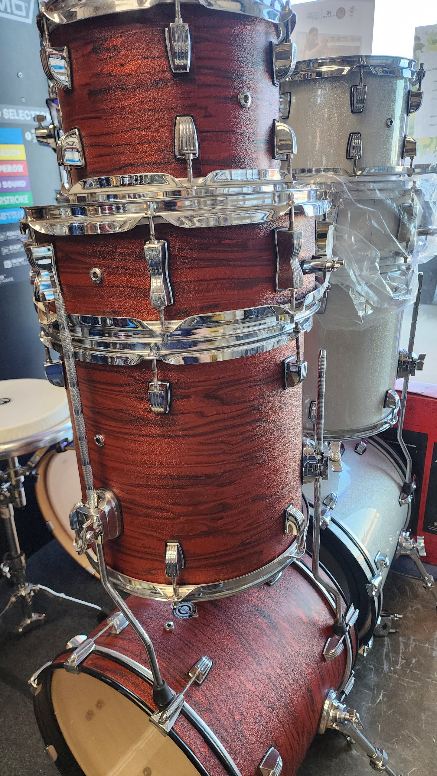 Kit de batería Ludwig Questlove de 3 piezas (brillo plateado)