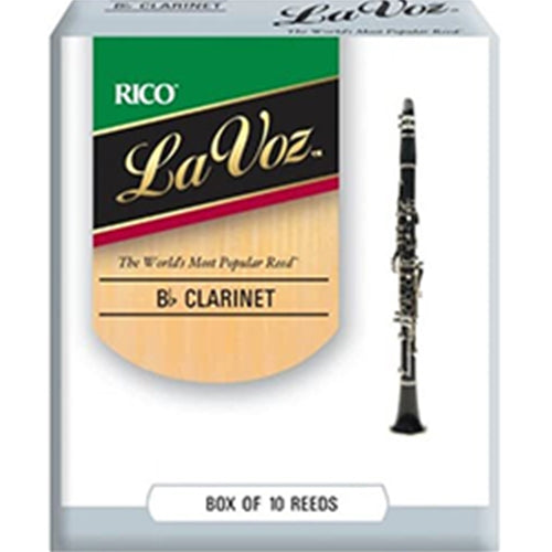 Royal La Voz Organic Bb Clarinet Reeds Strength Medium-Soft Individually-Sealed, 10-Pack
