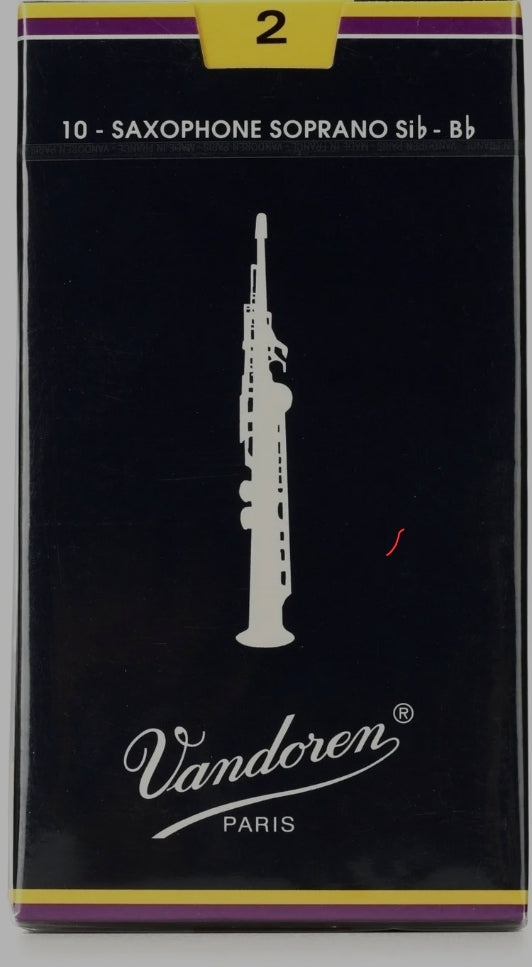Vandoren Traditional Soprano Saxophone Reeds Strength 2, Box of 10