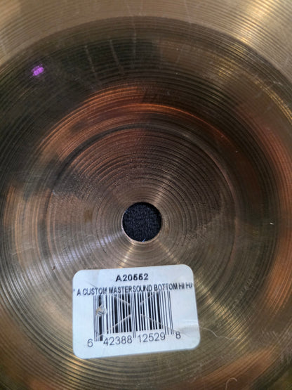 USED - Zildjian 14 inch A Custom Mastersound Hi-hat Brilliant Cymbal - Pair