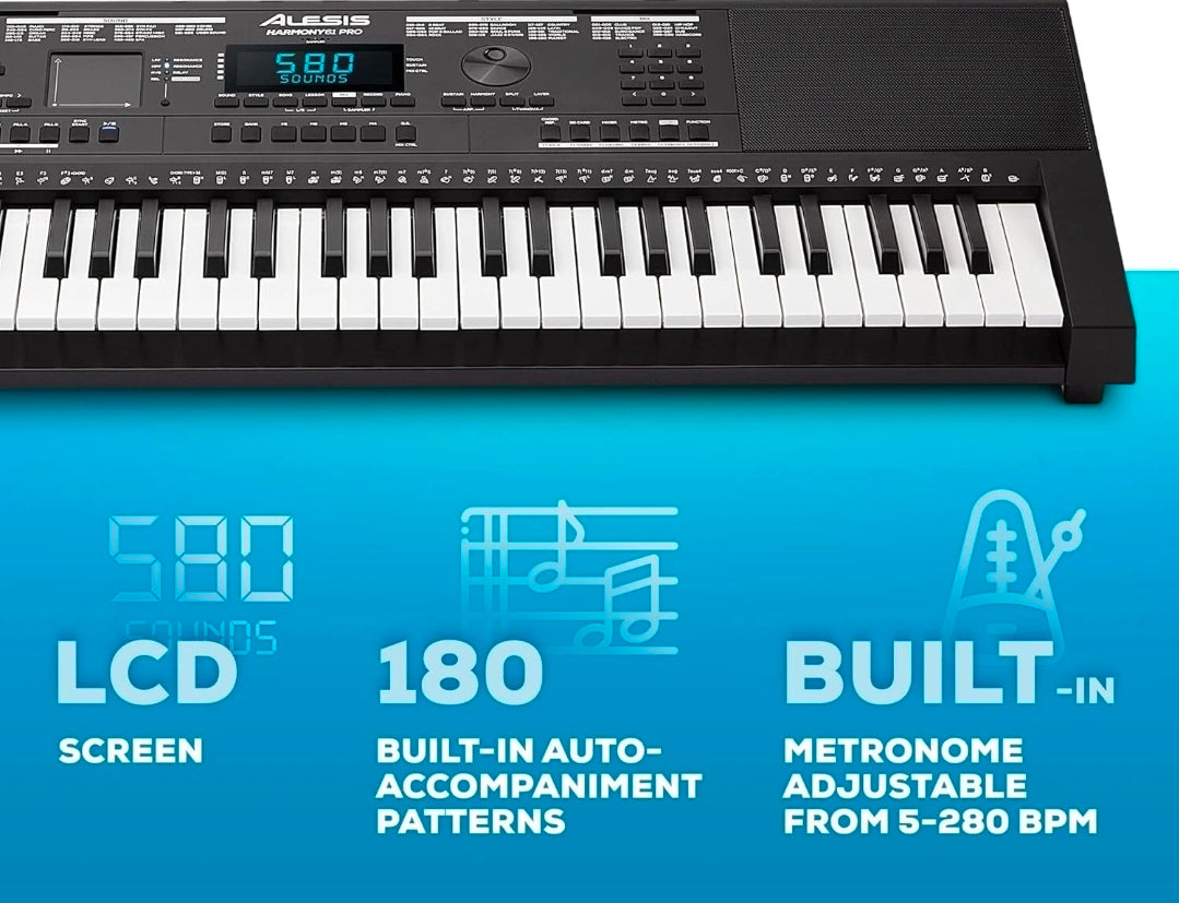 ALESIS HARMONY 61 PRO Keyboard w/ Stand & Bench Combo