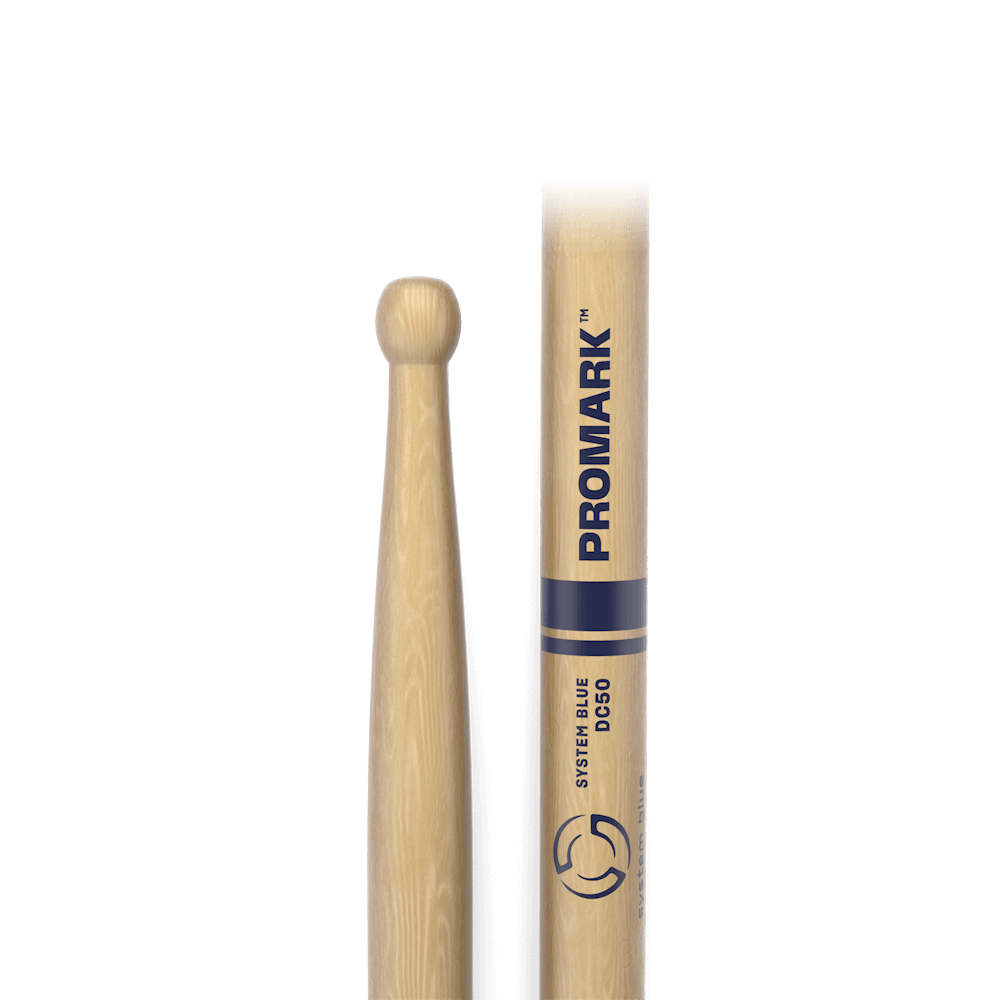ProMark - SYSTEM BLUE DC50
Lacquered Hickory, Marching Drumsticks