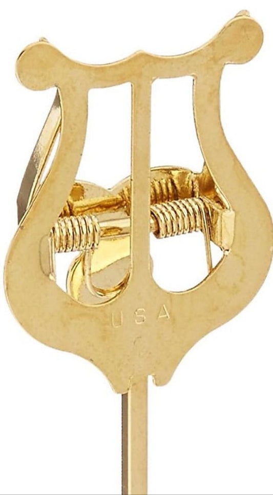 American Plating APM 500G-U Straight Stem Brass Plated Trumpet Lyre