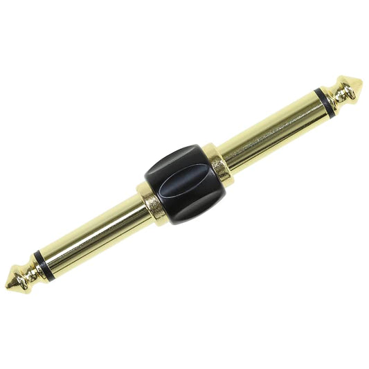 Pig Hog Pedal Coupler - Straight - 24K gold plated 1/4" mono connectors (PH-PCSTR)