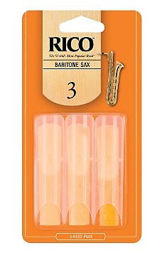 Rico by D'Addario Baritone Sax Reeds, Strength 3, 3-pack